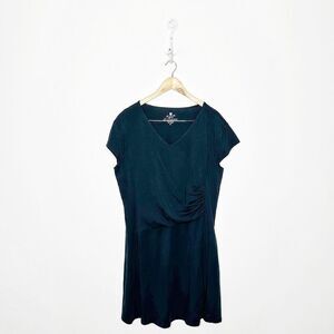 KUHL Verona Ruched Dress Black Cool max stretch comfort womens size XL